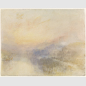 The Walhalla, on the River Danube at Donaustauf near Regensburg, at Sunset / Die Walhalla, an der Donau bei Donaustauf in der Nähe von Regensburg, bei Sonnenuntergang, ca. 1840, Joseph Mallord William Turner (1775-1851). Tate: Accepted by the nation as part of the Turner Bequest 1856 © Photo / Foto Tate
