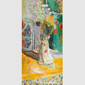 Pierre Bonnard (1867–1947) Vase mit Blumen, 1933, Öl auf Leinwand, 99,5 × 48,5 cm © The Scharf Collection, Foto: Ruland Photodesign