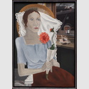 Grethe Jürgens, Krankes Mädchen, 1926, Öl  auf Leinwand, 70 x 50 cm, Sprengel Museum  Hannover, Leihgabe Landesmuseum  Hannover; Foto: Herling/Herling/Werner,  Sprengel Museum Hannover; © H. Jürgens Hitz