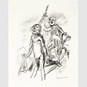 : Oskar Kokoschka, Geh, und ER sei bei dir da!, zu: Saul und David, 1963-68, Lithografie, 44 x 35,5 cm, © Fondation Oskar Kokoschka, Vevey / 2016, ProLitteris