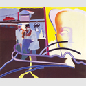 Ulrich Baehr, Neon Mao, 1968, Acryl auf Leinwand, 140 x 160 cm