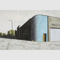 Andreas Silbermann, Halle 4, 2022, Öl auf Leinwand, 55 x 80 cm