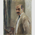 Max Liebermann Selbstbildnis mit Pinsel und Palette, 1913 Öl auf Leinwand, 89 × 72,3 cm  Kunstpalast, Düsseldorf, Foto: Horst Kolberg   