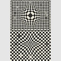 Victor Vasarely Vegaviv II, 1955 Vinylfarbe auf Holzplatte 113,7 × 76,2 cm Fondation Gandur pour l’Art, Genève © VG Bild-Kunst, Bonn 2025