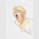 Maria Lassnig (1919–2014) Ohne Titel (Schreiende), 1981 Bleistift, Aquarell auf Papier, 62,7 x 43,8 cm Maria Lassnig Stiftung © Maria Lassnig Stiftung / VG Bild- Kunst, Bonn 2026 Foto: Roland Krauss
