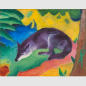 Franz Marc, Fuchs (Blauschwarzer Fuchs), 1911, Öl auf Leinwand, 50 × 63,5 cm‚ Von der Heydt-Museum Wuppertal Copyright: Nicht angegeben / Not specified