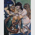 Max Beckmann (1884–1950). Odysseus und Kalypso, 1943. Öl auf Leinwand, 150 x 115,5 cm. Hamburger Kunsthalle © VG Bild-Kunst, Bonn 2020 © Hamburger Kunsthalle / bpk Foto: Elke Walford