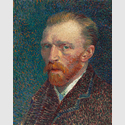 Vincent van Gogh (1853–1890). Selbsporträt, 1887. Öl auf Malpappe, montiert auf parkettierter Holztafel, 41 x 32,5, cm. The Art Institute of Chicago, Joseph Winterbotham Collection, 1954.326.