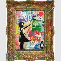 Mr. Brainwash Vandalized Canvas Balloon Girl