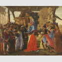 Sandro Botticelli, Anbetung des Kindes durch die Heiligen Drei Könige, um 1475. Holz