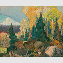 Franklin Carmichael. Autumn Hillside, 1920. Öl auf Leinwand, Schenkung der J.S. McLean Collection, Toronto, 1969; gestiftet von der Ontario Heritage Foundation, 1988. © Art Gallery of Ontario L69.16