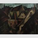 Theodor Werner Schwäbisches Dorf, 1927 Öl auf Leinwand 60 x 74 cm Kunstmuseum Stuttgart Foto: Frank Kleinbach, Stuttgart