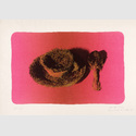 Meret Oppenheim, Poster Pelztasse (fond rouge), 1971, LEVY Galerie, © VG-Bildkunst, Bonn 2026
