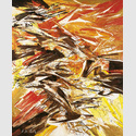 Karl Otto Götz Giverny III/2, 1987. Mischtechnik auf Leinwand 210 x 175 cm. Kunstpalast, Düsseldorf, Stiftung Sammlung Kemp © VG Bild-Kunst, Bonn, 2021 Foto: Kunstpalast - LVR-ZMB - Stefan Arendt